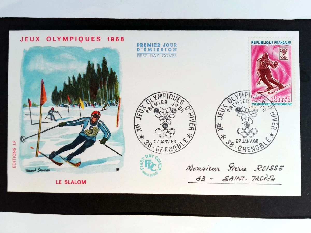 CARTE POSTALE JEUX OLYMPIQUES HIVER GRENOBLE 1968     //buro