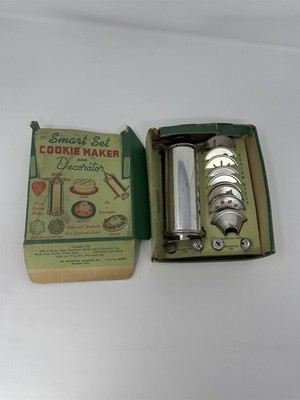 Vintage Enterprise Aluminum Smart Set Cookie Maker Decorator Press Original Box