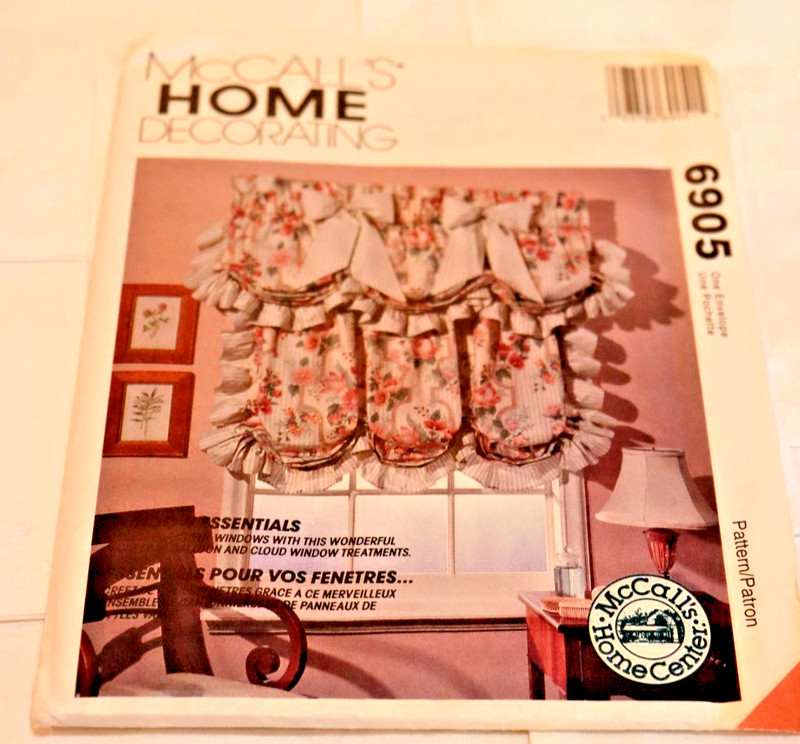 NWOT McCall’s Sewing Pattern 6905 Home Décor Window Essentials Valance and Shade
