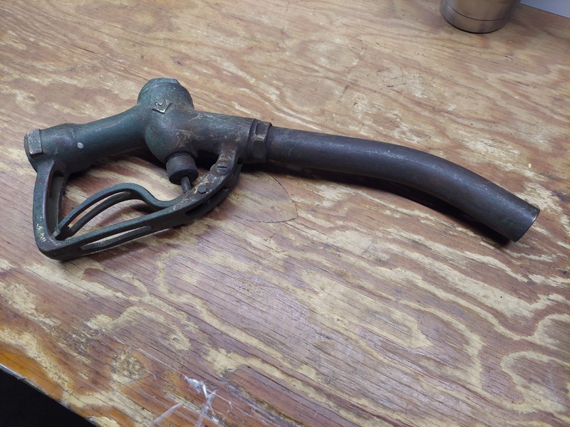 VINTAGE GAS PUMP BRASS NOZZLE - Permadisc Multi-Speed Milwaukee Valve Co 