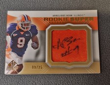 ARRELIOUS BENN  2010 SPA FOOTBALL. AUTHENTIC  ROOKIE SUPER AUTOGRAPH JERSEY