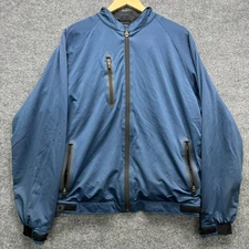 Sun Mountain Rainflex HD Jacket Men's M Blue Waterproof Stretch Full Zip Golf