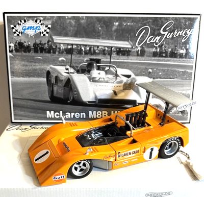 GMP Dan Gurney 1970 Can Am McLaren M8B High Wing Race Car #1 1:18
