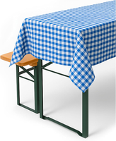 Landhaus Tischdecke 80 X 80 Cm Blau-Weiß Kariert 100% Baumwolle