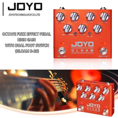 JOYO Octave Fuzz Effect Pedal High Gain with Dual Independent Footswitch R-29
