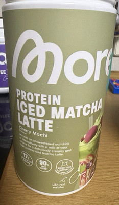 More Protein Iced Matcha Latte Pulver, Geschmack Cherry Mochi