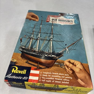 Revell USS Constitution 1956 Box Top + Fold-Out Instructions H-319 Old Ironsides