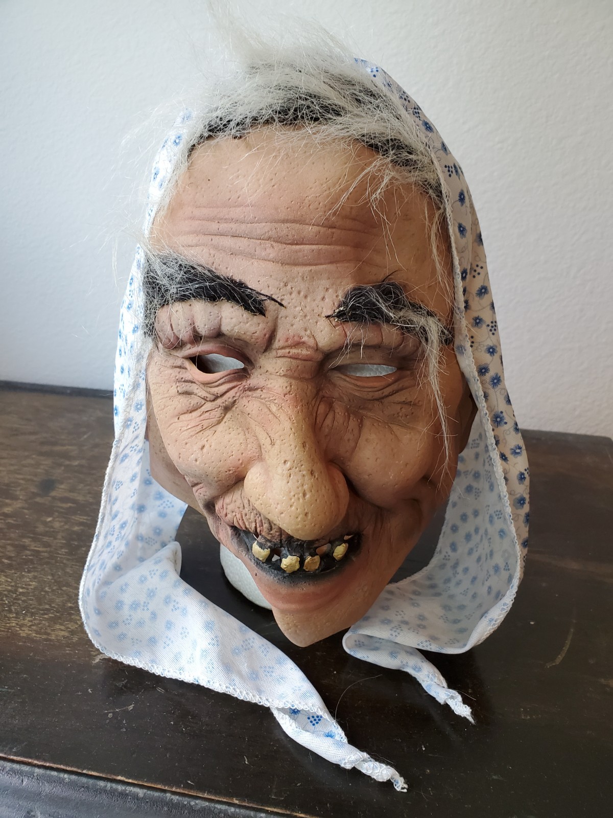 Vintage 2004 The Paper Magic Group Halloween Scary Creepy Old Woman Adult Mask