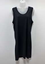 J CREW BLACK T - SHIRT DRESS STRAIGHT LINE SOLID WOMEN SIZE L