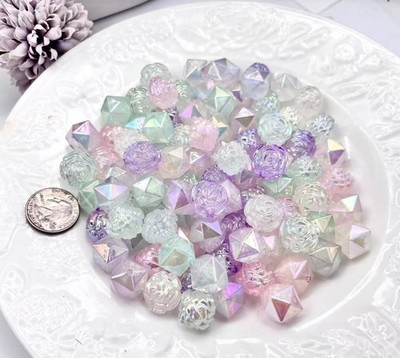 20 pcs High Quality Christmas Acrylic Beads with UV Coating DIY/Crafting Supply