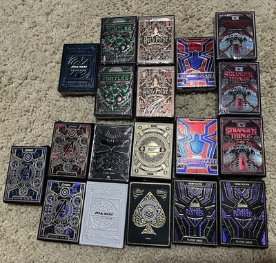 Theory 11 Playing Cards lot of 19, 8 brand new sealed, 11 opened very good cond