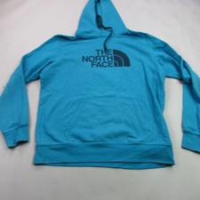 The North Face Men's L/G Teal Blue Heathered Pullover Hoodie Sweatshirt