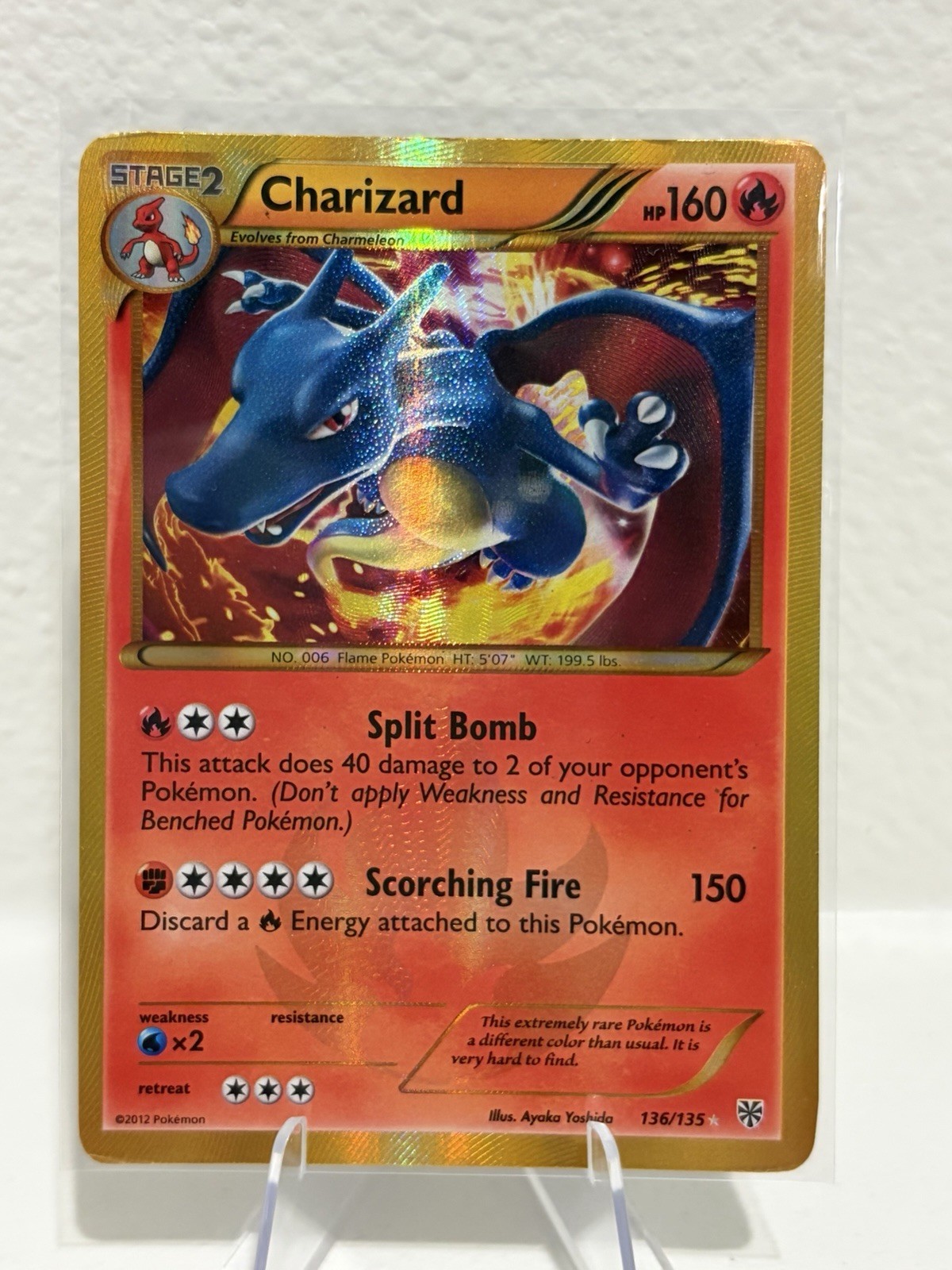 Pokemon Charizard 136/135 Plasma Storm Secret Rare Holo 160HP English 2012