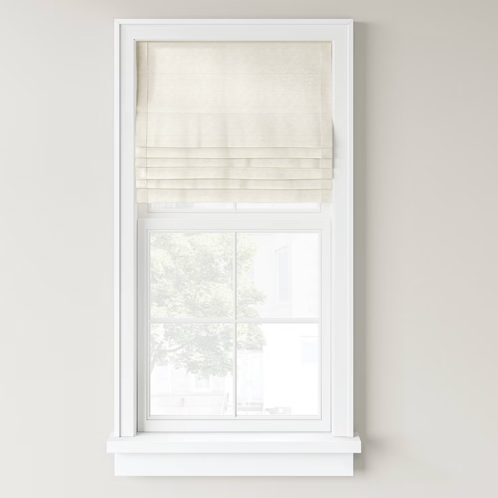 1pc 31x64 Light Filtering Cordless Jute-Like Roman Window Shade Light Orange - 4590₽