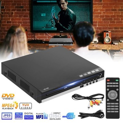 HD DVD CD UHD Player mit Fernbedienung für TV Player mit HDMI USB AV Anschluss