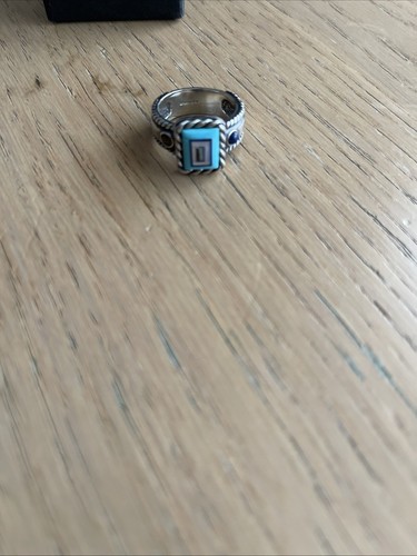Sterling And Turquoise Ring Ladies Vintage - Picture 2 of 7