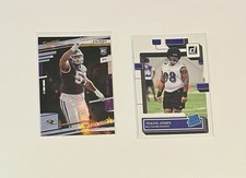 Travis Jones Rookie 2022 Prestige Xtra Points Astral Holo #358 & Donruss #384 RC