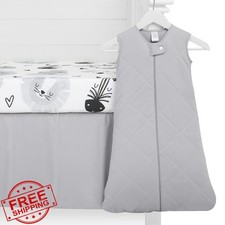 Evolur Zoo Love Crib Bedding Set Glacier Grey