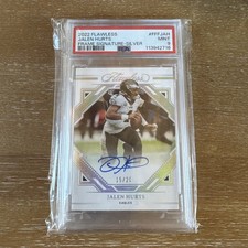 JALEN HURTS 2022 FLAWLESS FRAME SIGNATURES SILVER AUTO /20 PSA 9 EAGLES FFF-JAH