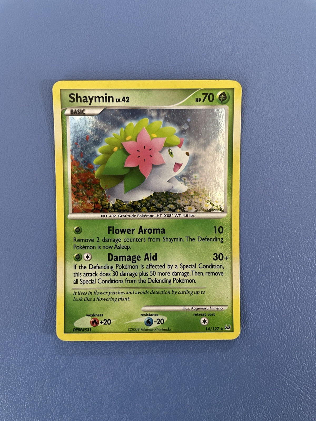 Shaymin 14/127 Holo Rare Platinum Pokemon Card - Moderately Played
