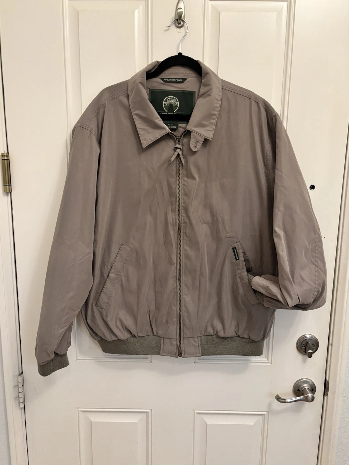 Weatherproof Mens Tan Brown Jacket Size XL Full Zipper Long Sleeve WPL 11590