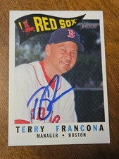 2009 Topps Heritage TERRY FRANCONA Red Sox In-Person Signed Autographed AUTO