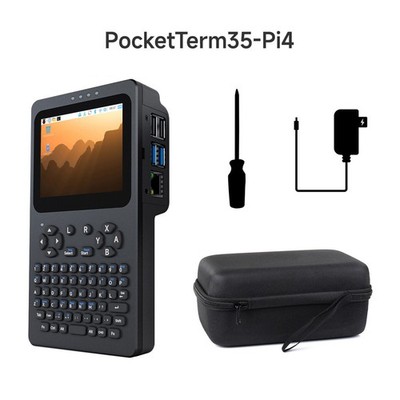 Portable Handheld Linux Terminal 3.5in Touch Display for Raspberry Pi4