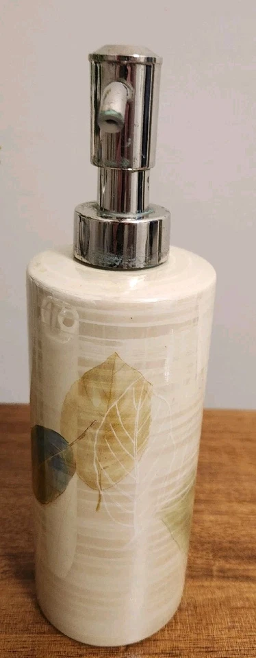 Soporte de cepillo de dientes de cerámica para baño BACOVA GUILD, dispensador de loción hojas de pavo real Foto 2 de 4