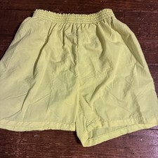 Surf rags vintage Neon Green Unisex Medium 10/12 100% Nylon Shorts