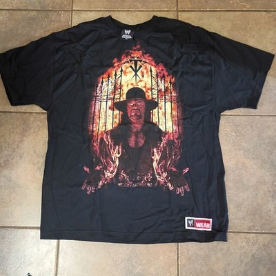 Vtg 2000s WWE Undertaker Authentic Wear Tee 2XL  Hell s Gate Double Sided  