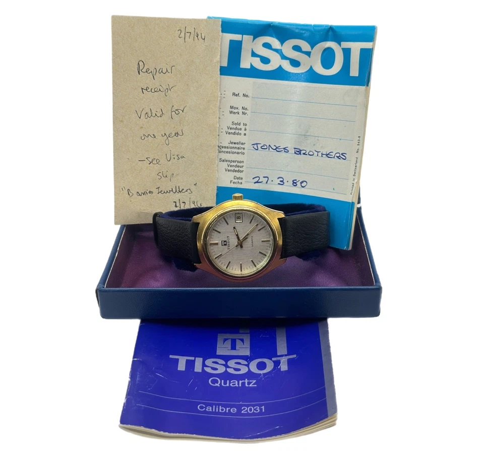 Vintage TISSOT Quartz Watch Calibre 2031 – Box, Papers – 1980 – Not Working - image 2 of 4