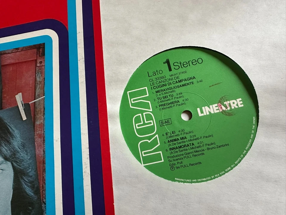 I Cugini Di Campagna – Le Canzoni De I Cugini Di Campagna LP, Compilation 1984 - Immagine 3 di 3