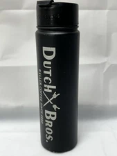 DUTCH BROS COFFEE 20 oz Matte Stainless Steel HydroFlask WATER BOTTLE - USED