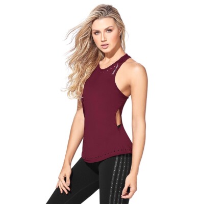 Babalu 50463 Women Active Tank Top Sports Fitness Running Yoga Workout Clothing
