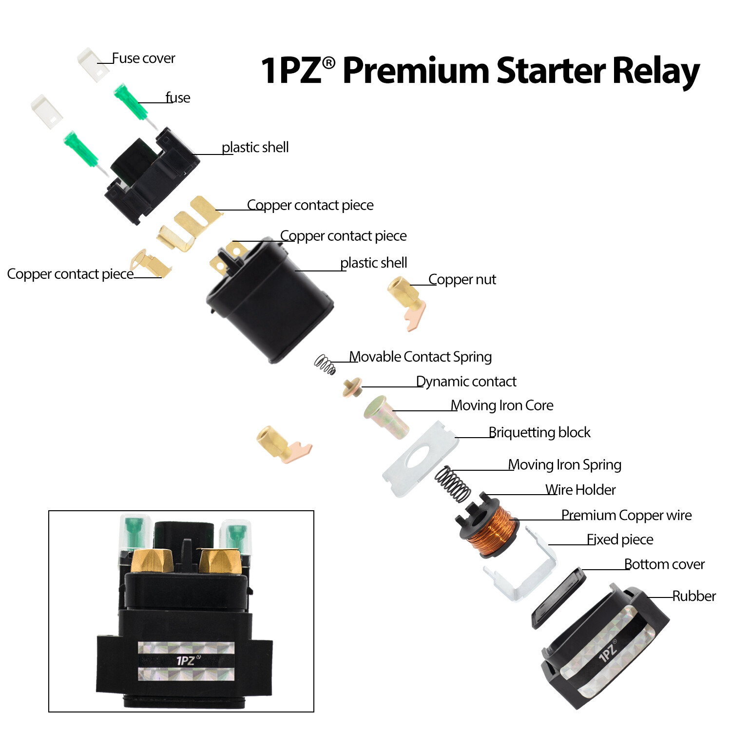 M B STARTER SOLENOID RELAY FOR YAMAHA OEM PART 4YR 81940 00 00 4YR 81940 02 00 - Foto 3