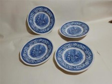 4 x Enoch Wedgwood side plates liberty blue Historic Colonial Scenes Betsy Ross.