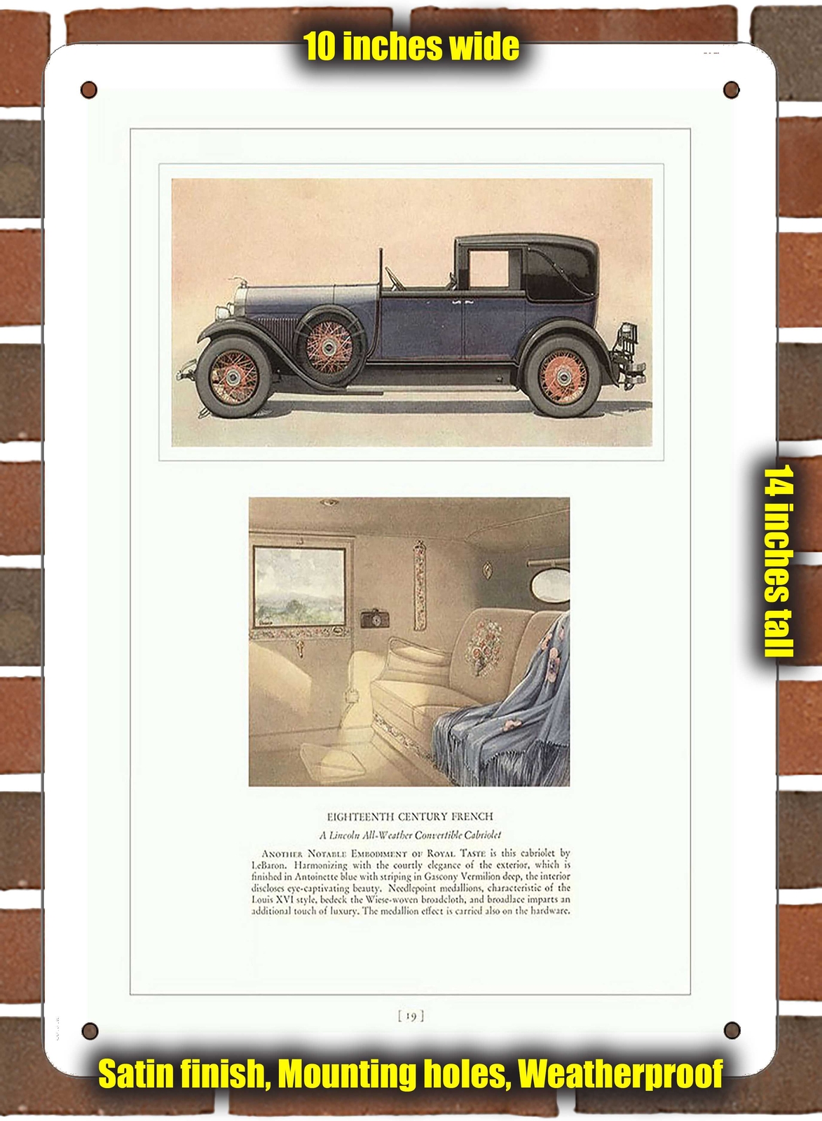 Metal Sign - 1927 Lincoln 1 1 (Sign Variant #18) | eBay
