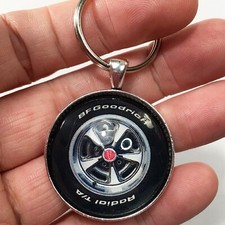 Vintage Pontiac Firebird Rally Rallye Wheel Arrowhead Center Cap Design Keychain
