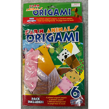NEW IN PACKAGE Farm Animal Origami 6 Animals Background Practice Pages How Too