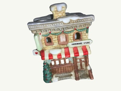 Hardware Store porcelain Christmas Village Scene Building