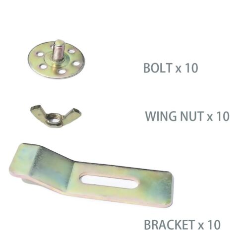 10 PCS Undermount Sink Clips Kit Heavy Duty Brackets for Granite Vanity Sink - Picture 4 of 7
