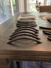 Lot of 55 Hafele Black Matte Bow Cabinet Handle Pulls 117.31.338 Incl. Hardware