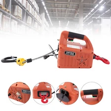 1500W Electric Hoist Winch 1100lbs Portable Electric Winch with Remote Control