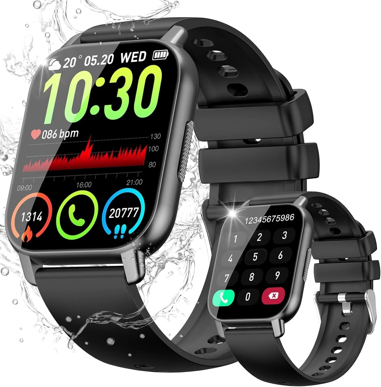 Smart Watch Men Women with Phone Function Wristwatch Sports Watch for Android IOS