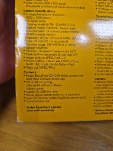 Kodak Cx4200 Easy Share With Camera Dock /All In Original Box - Picture 19 of 19