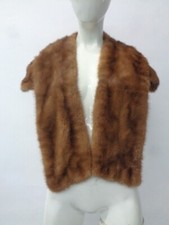 MINT DEMI BUFF MINK FUR STOLE SHAWL WRAP WOMEN WOMEN SIZE 10" X 54"