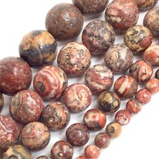 Natural Gemstones Leopard Skin Jasper Spacer Loose Round Beads 15" 4 6 8 10 12mm