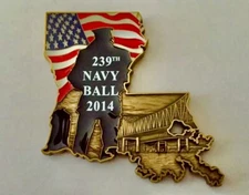 World War II Museum New Orleans LA Navy Chief CPO Louisiana Challenge Coin Seals