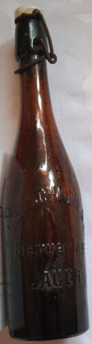 ***Antike Bierflasche "Bierverlag Jauer"Flasche Keramik Bügelverschluss #1900*** - Bild 4 von 15