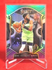Karl-Anthony Towns Select Blue Pink Cracked Ice Basketball Card 2020-21 #36 MT